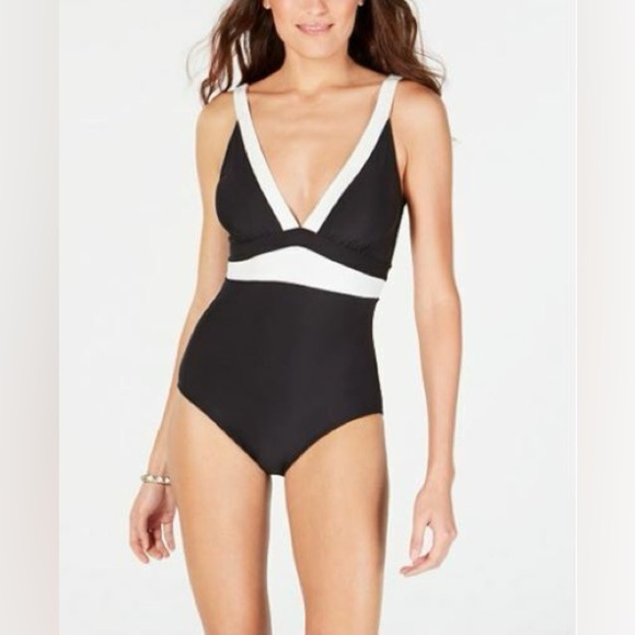 Dkny Other - Dkny Black and White Colorblock One Piece Swimsuit